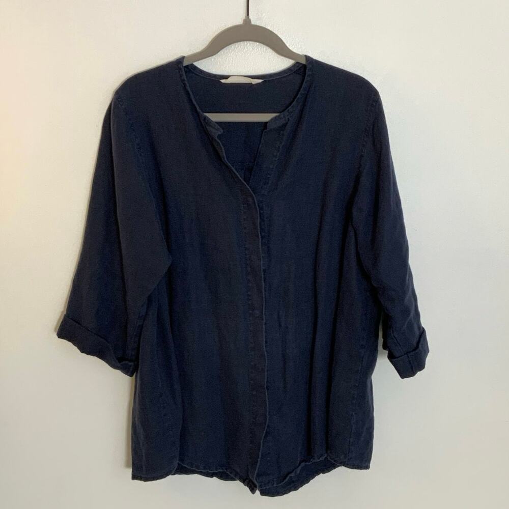 Elizabeth Suzann Navy Blouse